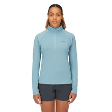 Load image into Gallery viewer, Rab Women's Sonic Long Sleeve Half Zip Technical Top (Citadel)
