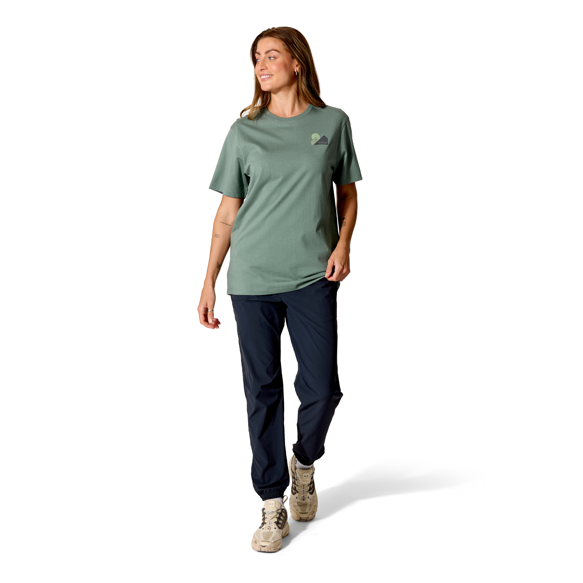 Rab Women's Stance Vista Organic Cotton Short Sleeve Tee (Sage)