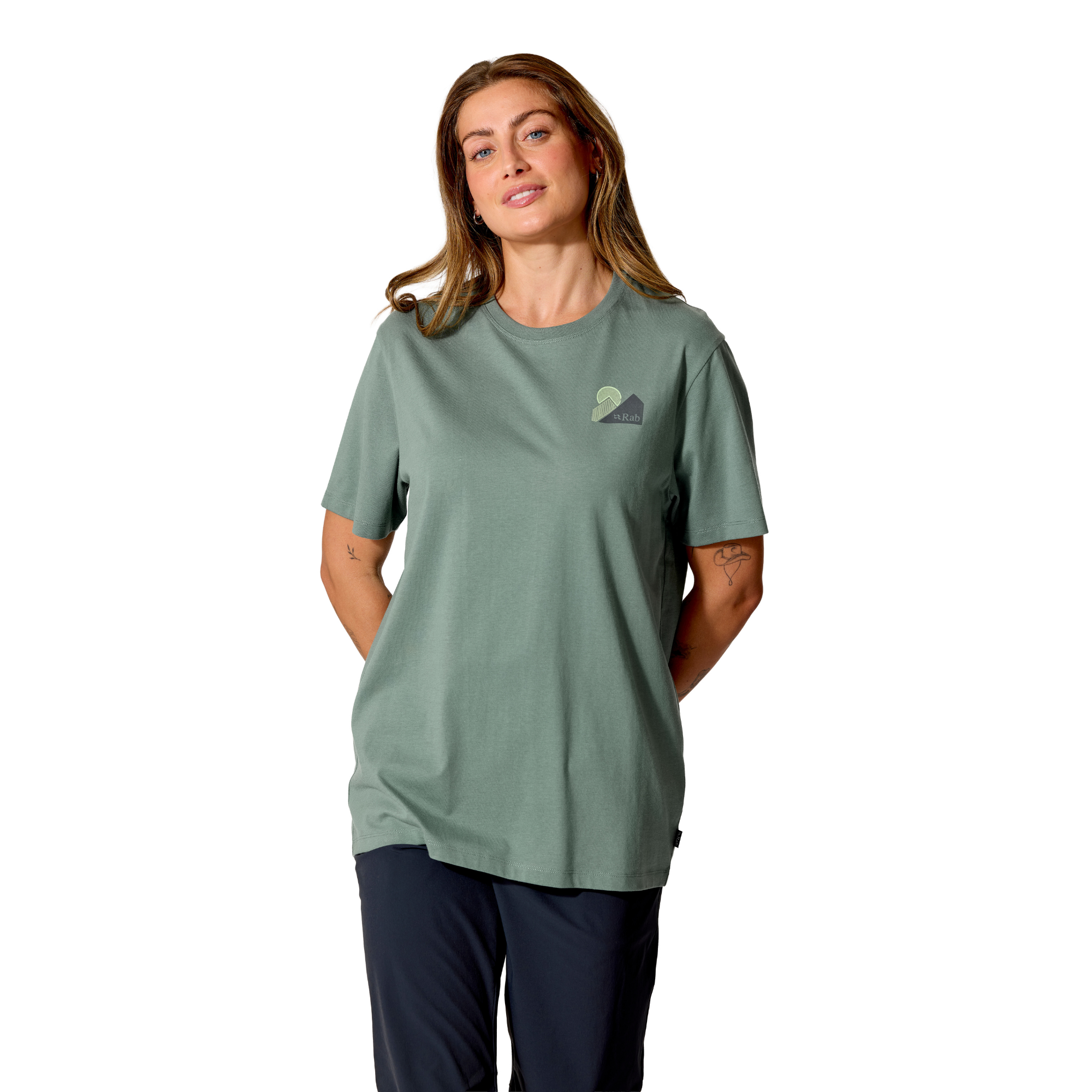 Rab Women's Stance Vista Organic Cotton Short Sleeve Tee (Sage)