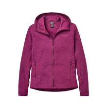 Load image into Gallery viewer, Rab Women's Stavel Hooded Full Zip Fleece (Mulberry)