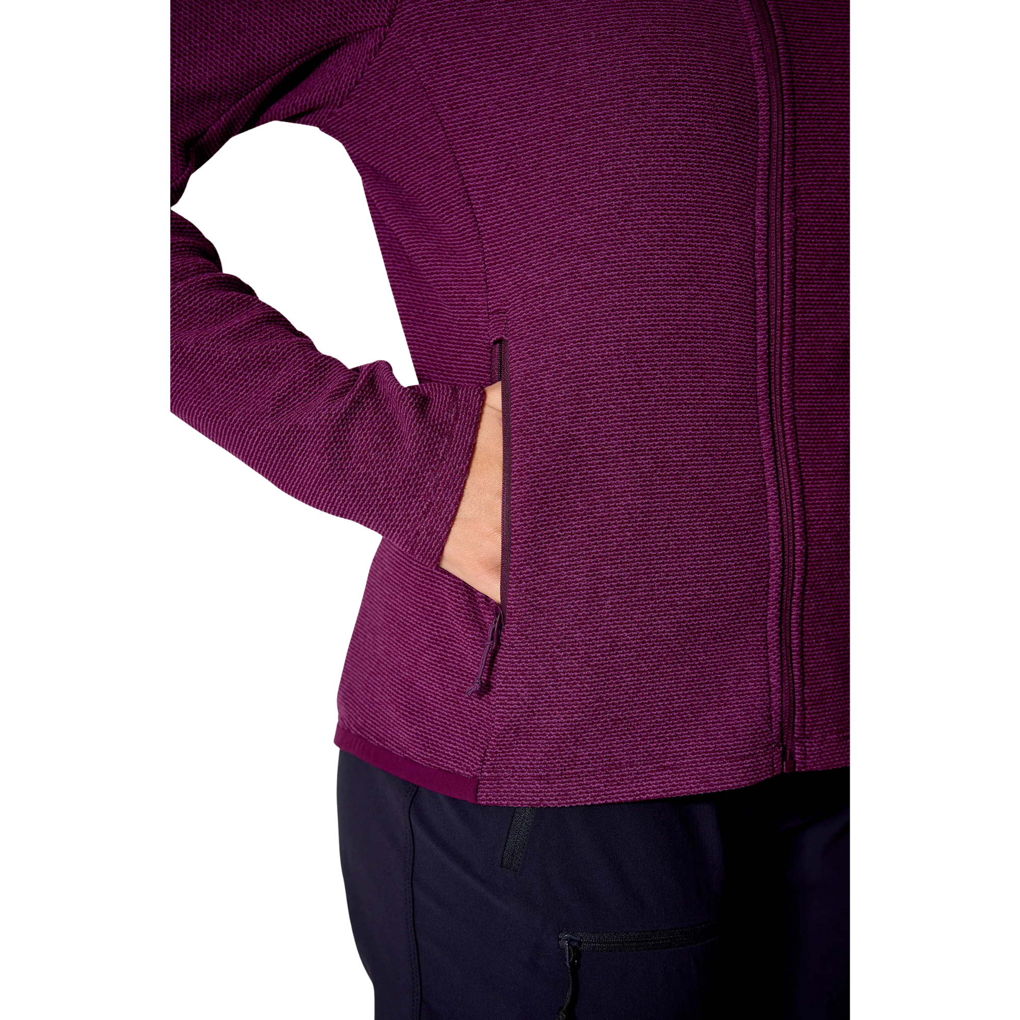 Rab Women's Stavel Hooded Full Zip Fleece (Mulberry)