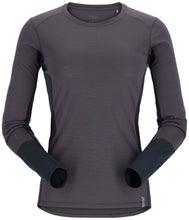 Load image into Gallery viewer, Rab Women&#39;s Syncrino Merino Blend Long Sleeve Base Layer Technical Top (Graphene)
