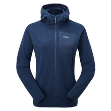 Load image into Gallery viewer, Rab Women's Tecton Full Zip Hooded Fleece (Deep Ink)