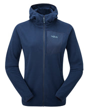 Load image into Gallery viewer, Rab Women's Tecton Full Zip Hooded Fleece (Deep Ink)