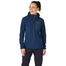 Load image into Gallery viewer, Rab Women's Tecton Full Zip Hooded Fleece (Deep Ink)