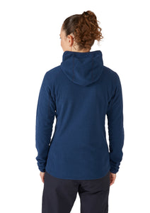 Rab Women's Tecton Full Zip Hooded Fleece (Deep Ink)