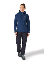 Load image into Gallery viewer, Rab Women's Tecton Full Zip Hooded Fleece (Deep Ink)