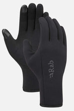 Load image into Gallery viewer, Rab Men's Power Stretch Contact Gloves (Black)