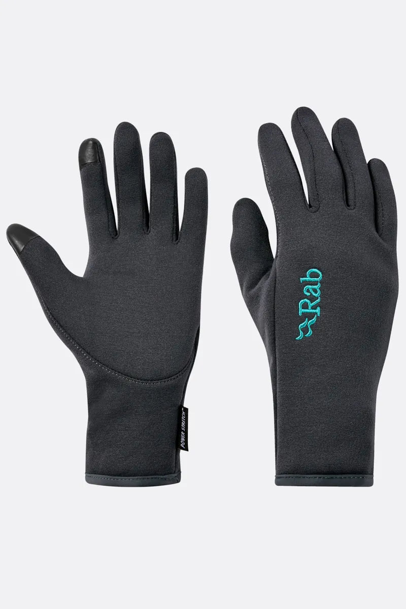 Rab Women's Power Stretch Contact Gloves (Black)