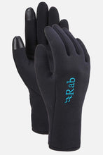 Load image into Gallery viewer, Rab Women's Power Stretch Contact Gloves (Black)
