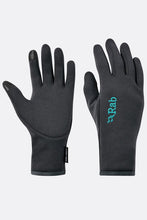 Load image into Gallery viewer, Rab Women's Power Stretch Contact Gloves (Black)