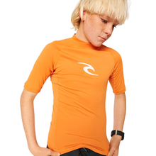 Load image into Gallery viewer, Rip Curl Junior Waves UPF50 Short Sleeve Rash Vest (Vitamin C)(Sizes UK8-16)