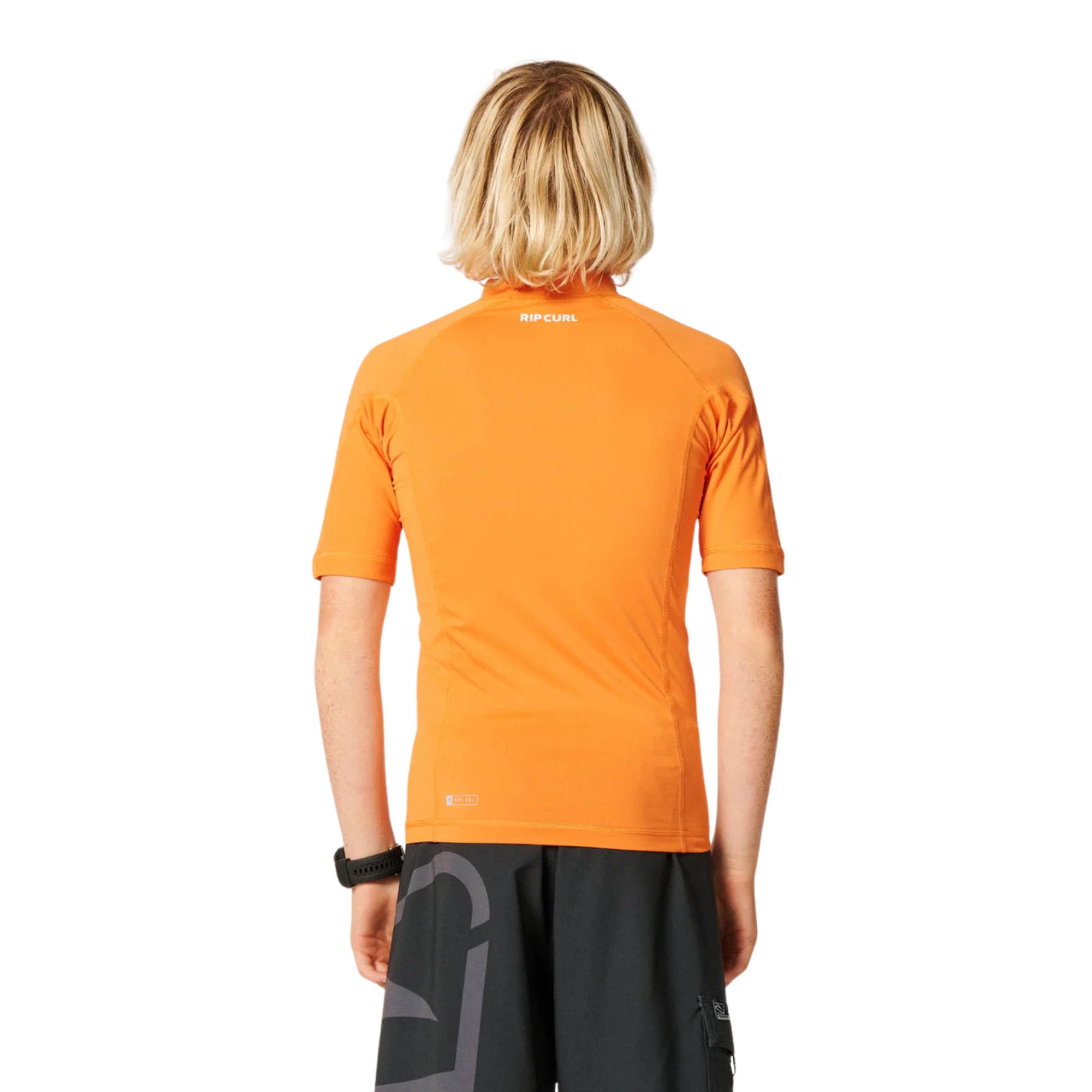 Rip Curl Junior Waves UPF50 Short Sleeve Rash Vest (Vitamin C)(Sizes UK8-16)