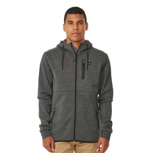 Load image into Gallery viewer, Rip Curl Men's Anti Series Departed Hooded Full Zip Fleece (Charcoal Marle)