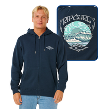 Load image into Gallery viewer, Rip Curl Men's Hazey Days Hooded Full Zip Fleece (Dark Navy)
