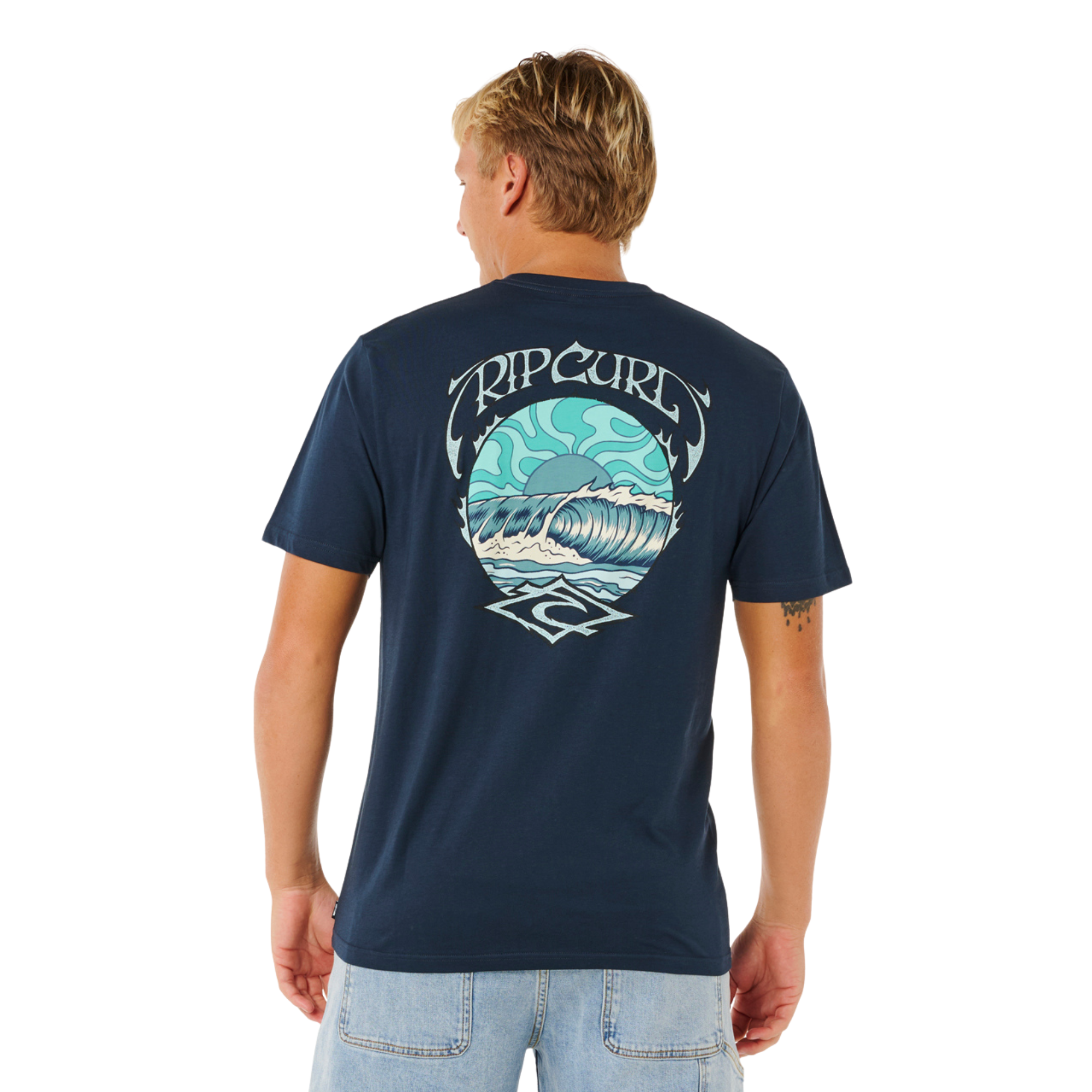 Rip Curl Men's Hazey Days Short Sleeve Tee (Dark Navy)