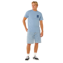 Load image into Gallery viewer, Rip Curl Men's Keep On Trucking Short Sleeve Tee (Faded Denim)