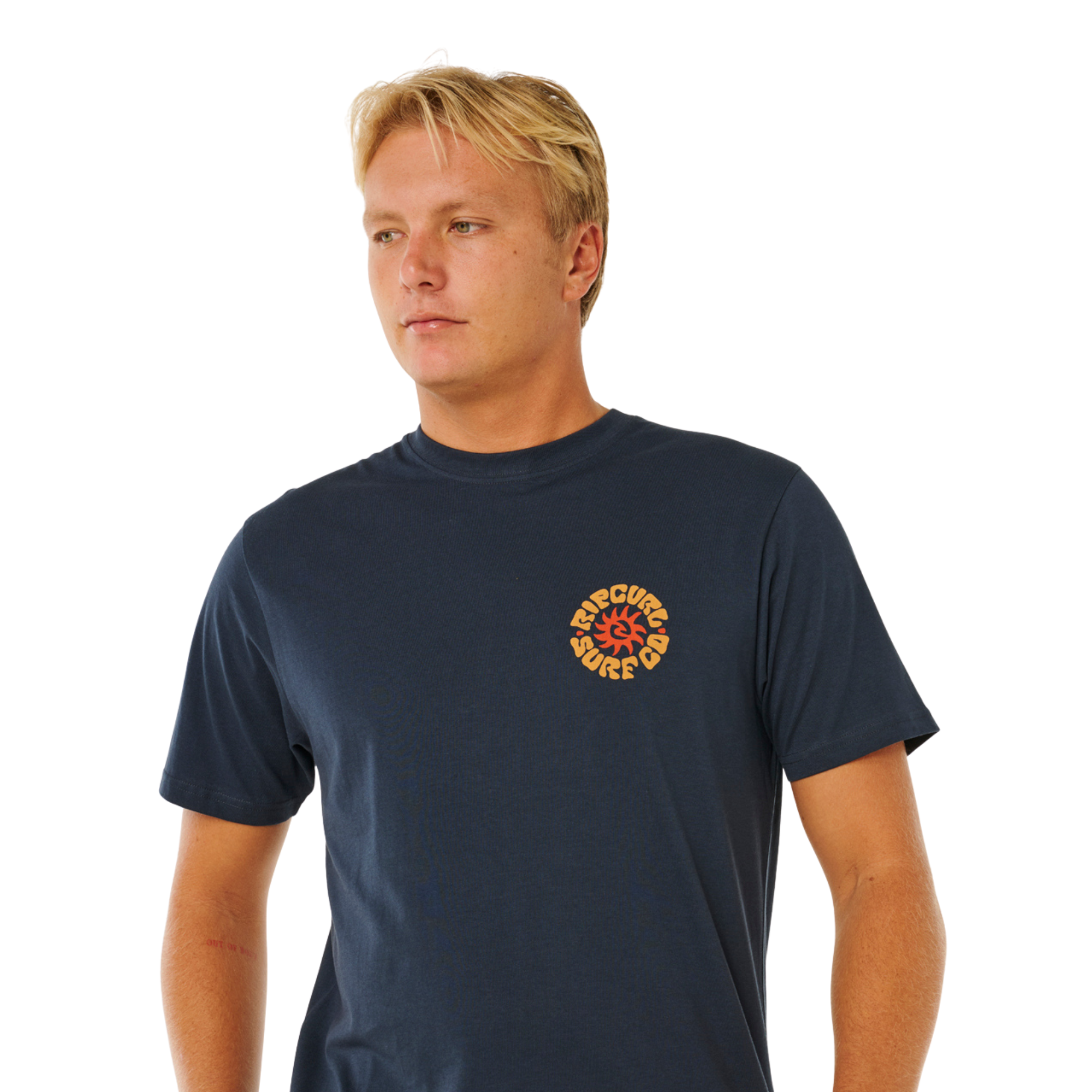 Rip Curl Men's Pacific Rinse Circle Short Sleeve Tee (Dark Navy)