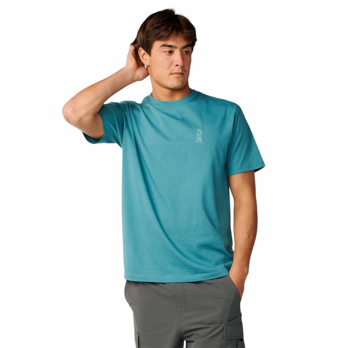 Rip Curl Men's Search Series Vaporcool Embroid Short Sleeve Tee (Dusty Jade)