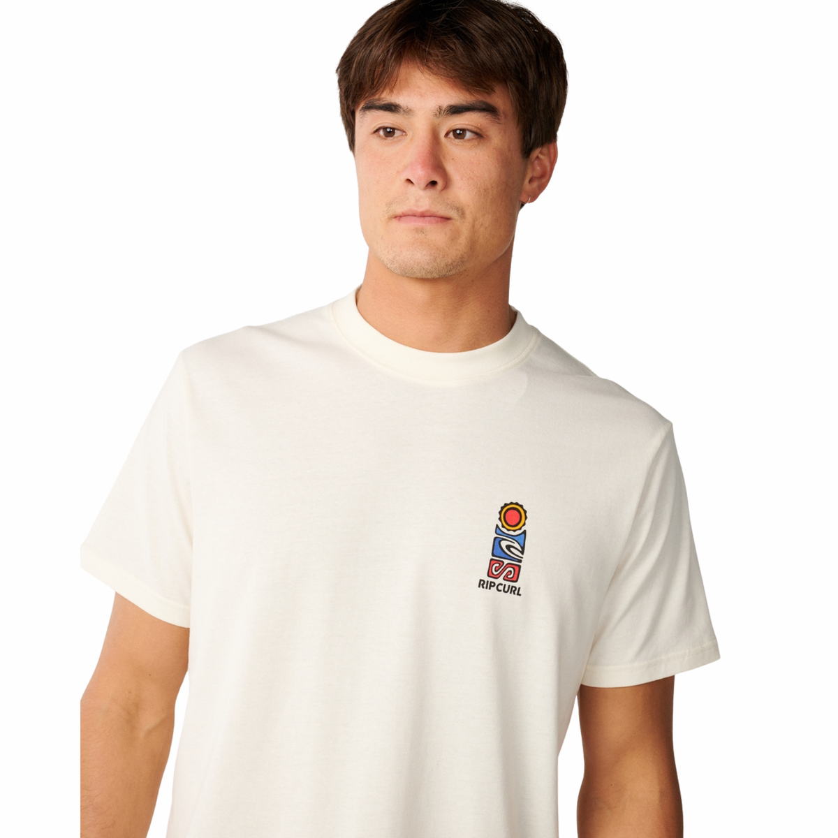 Rip Curl Men's Search Series Vaporcool Stack Short Sleeve Tee (Bone)
