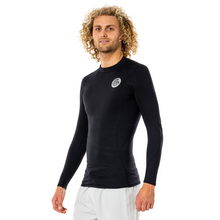 Load image into Gallery viewer, Rip Curl Men's Thermopro Long Sleeve Rash Vest (Black)