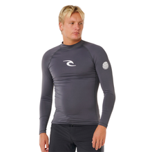 Load image into Gallery viewer, Rip Curl Men's Waves UPF50 Performance Long Sleeve Rash Vest (Charcoal Grey)