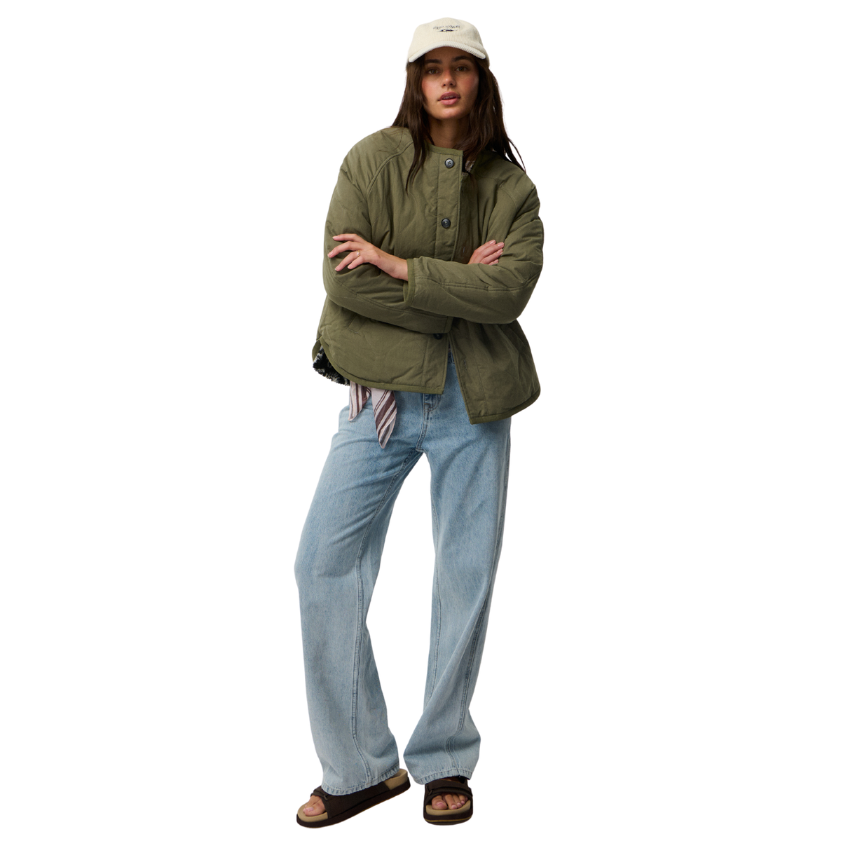 Rip Curl Women's Bossa Nova Reversible Fleece Jacket Military Green 0854 047WJA