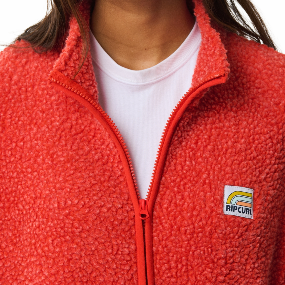 Rip Curl Women's Every Day Polar Full Zip Fleece (Red)
