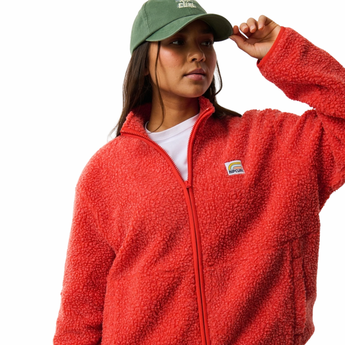 Rip Curl Women's Every Day Polar Full Zip Fleece (Red)
