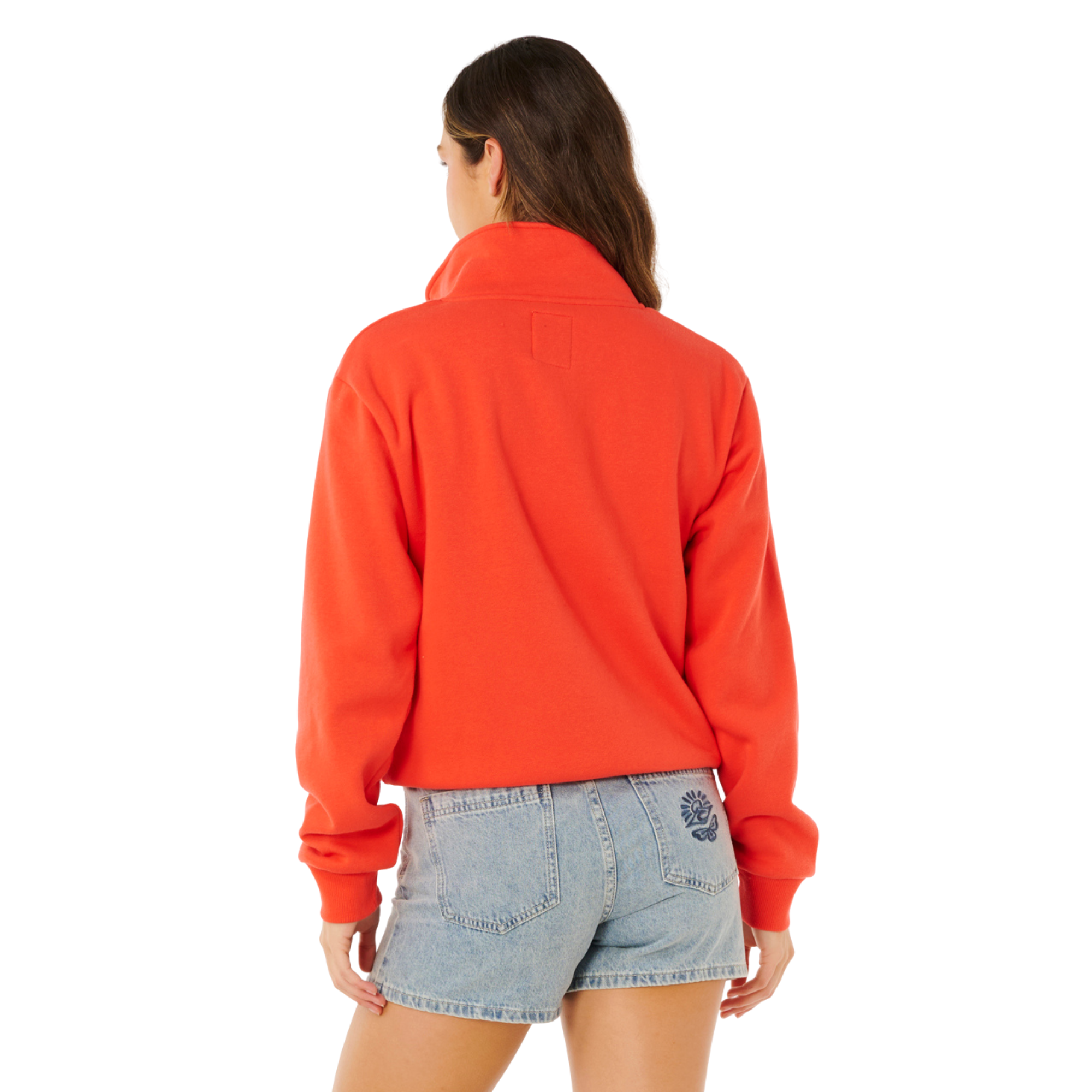 Rip Curl Women's Heart Half Zip Fleece (Red)