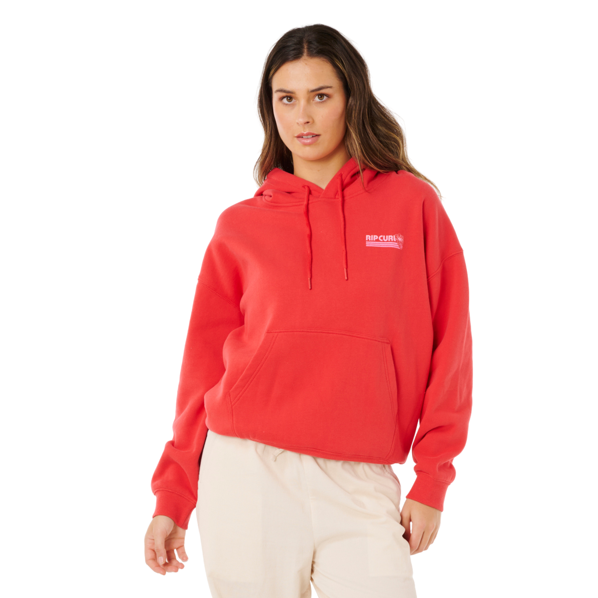 Rip Curl Women's Ocean Break Heritage Fleece Hoody (Deep Red)