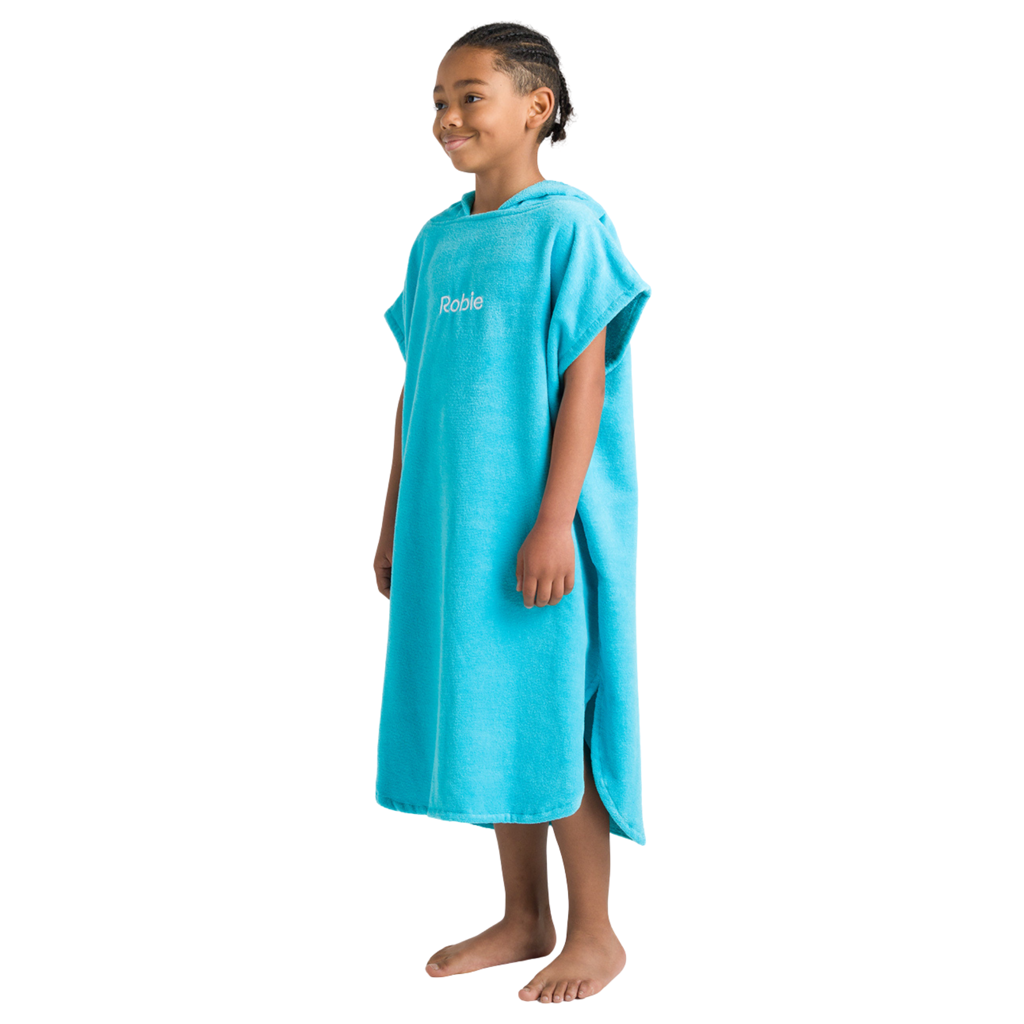 Robie Original - Junior Hooded Short Sleeve Changing Robe (Hawaiian Blue)