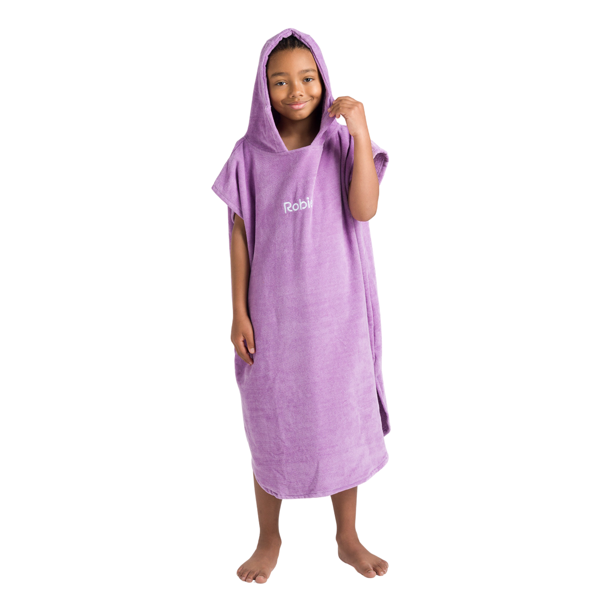 Robie Original - Junior Hooded Short Sleeve Changing Robe (Orchid)