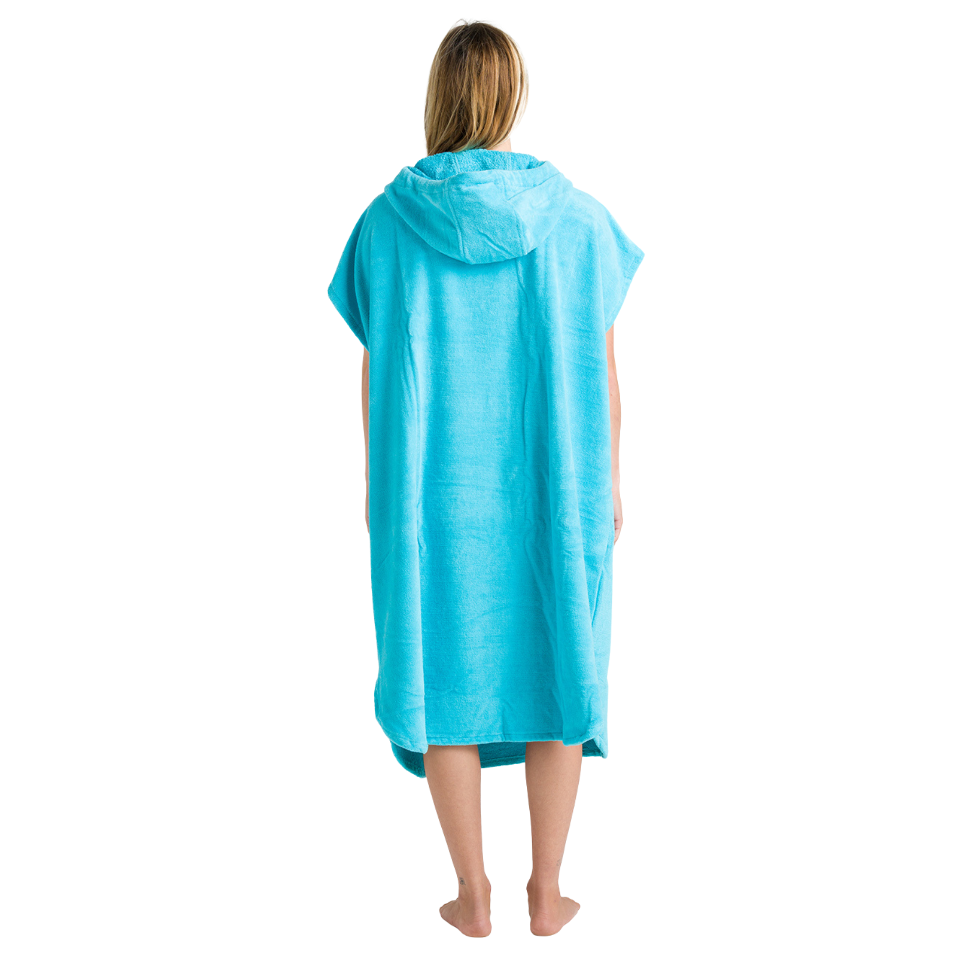 Robie Original - Adult Unisex Hooded Short Sleeve Changing Robe (Hawaiian Blue)
