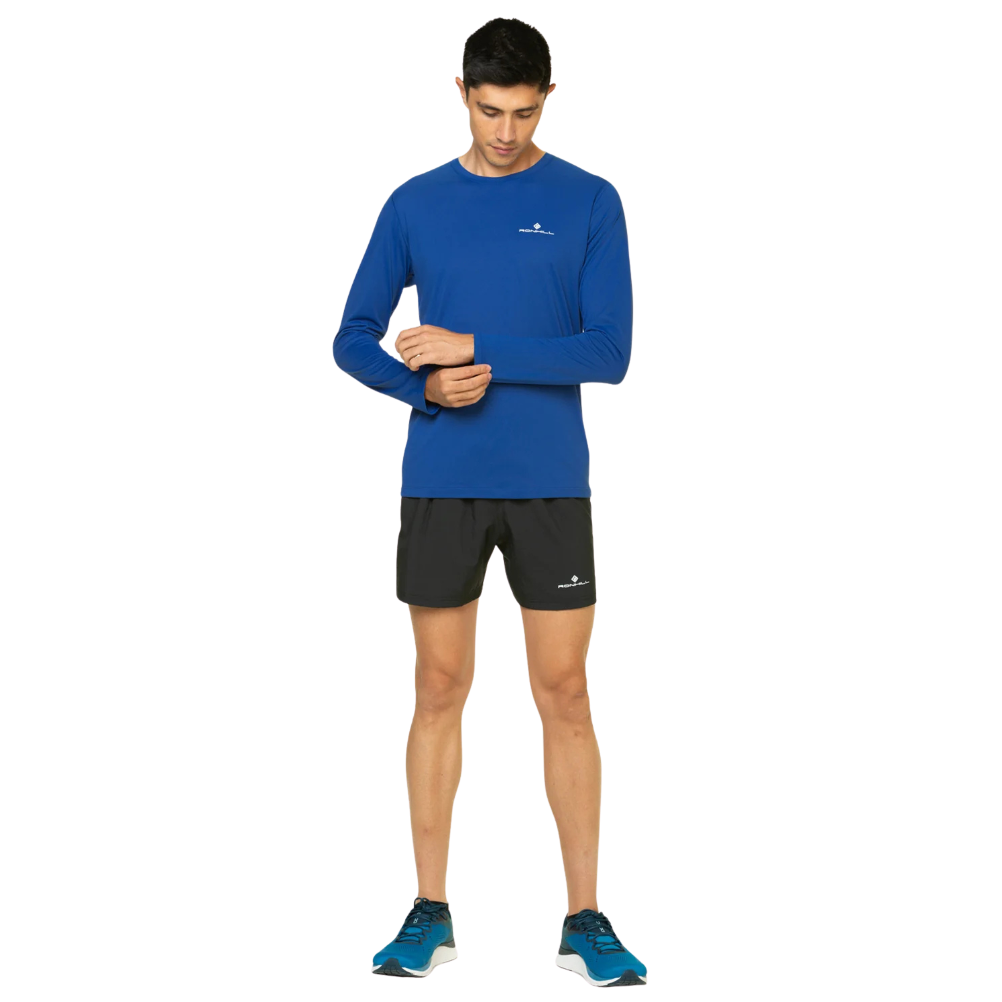 Ronhill Men's Core Running Shorts (Black/Bright White)(5in)
