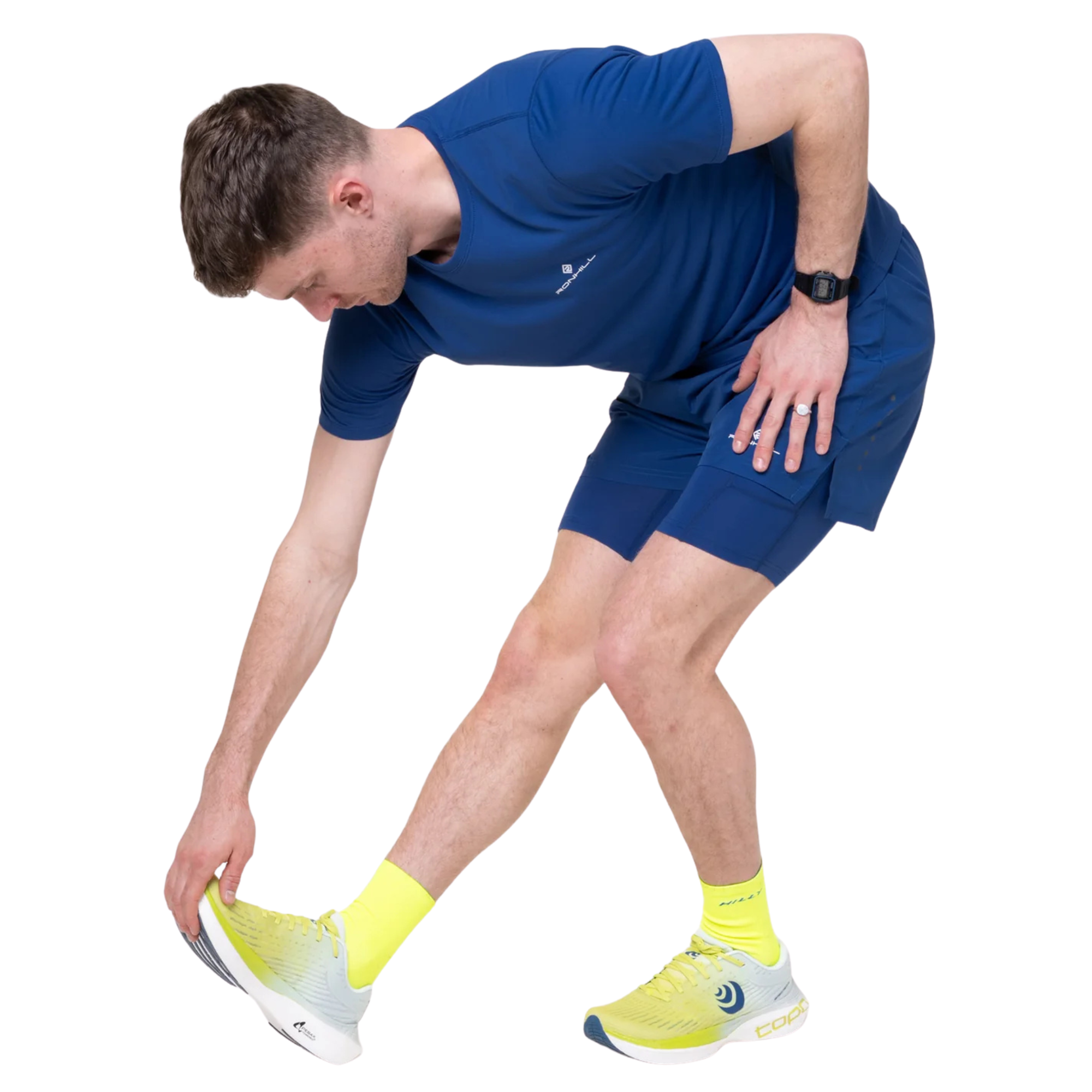 Ronhill Men's Core Short Sleeve Technical Tee (Dark Cobalt/Bright White)