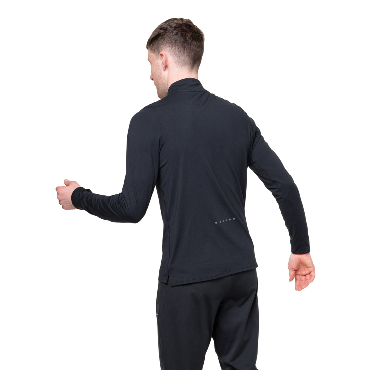 Ronhill Men's Core Thermal Half Zip Base Layer Top (Black/Bright White)