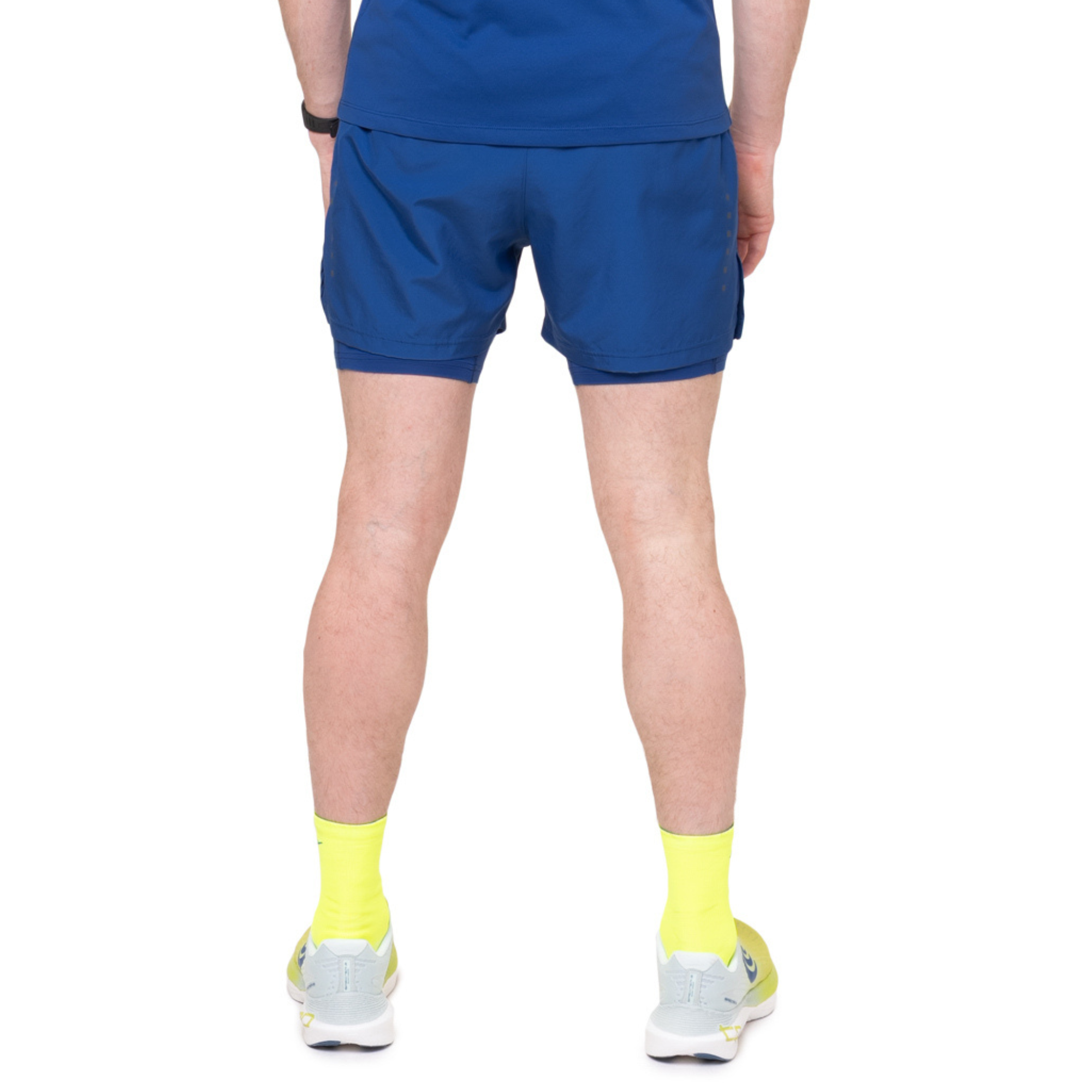 Ronhill Men's Core Twin Shorts (Dark Cobalt/Bright White)(5in)