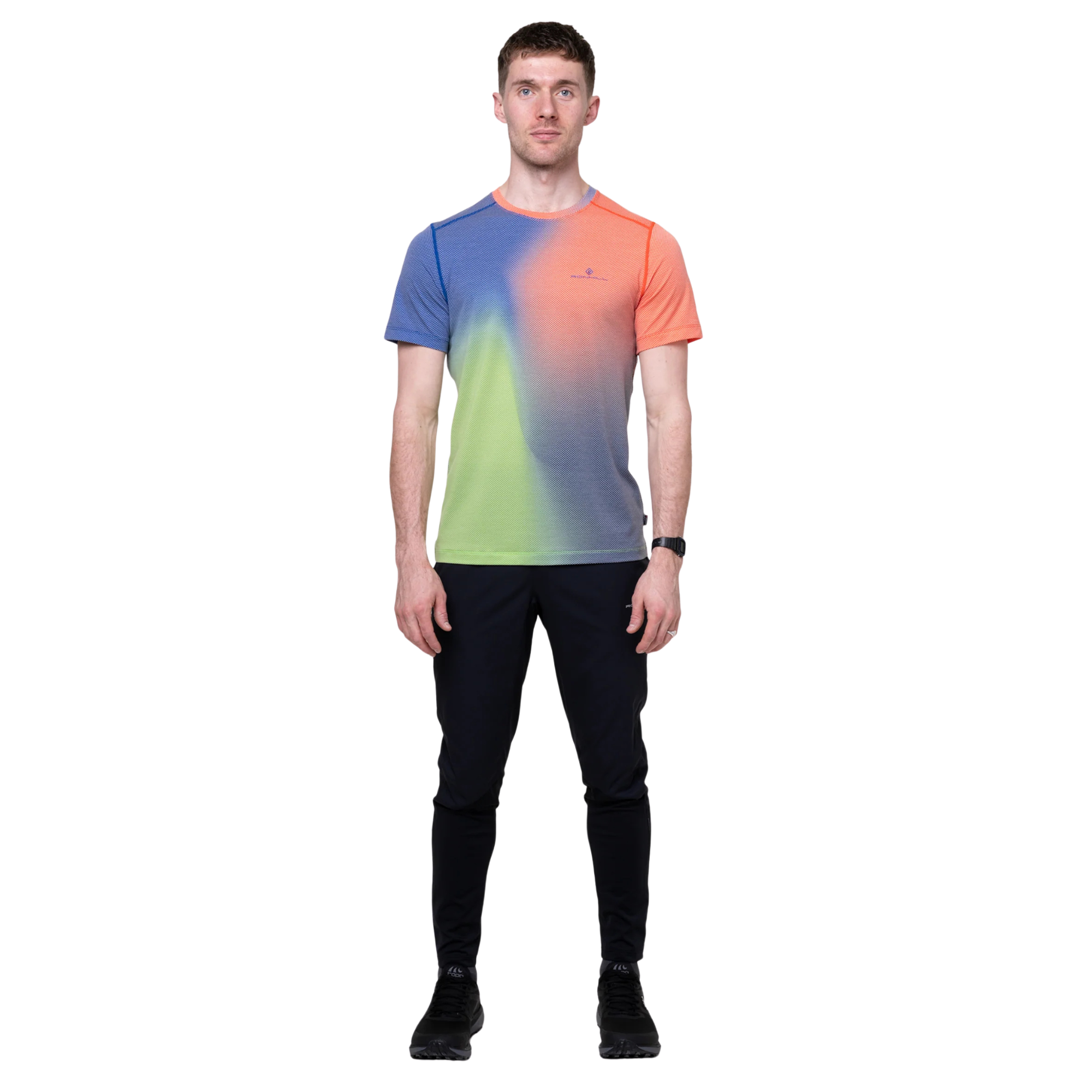 Ronhill Men's Tech Golden Hour Short Sleeve Technical Tee (Dark Cobalt Merge)