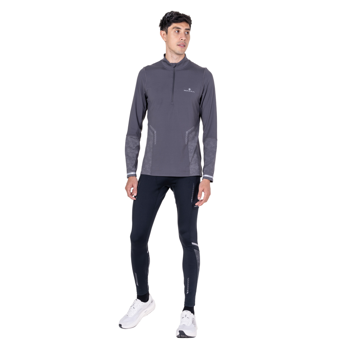 Ronhill Men's Tech Reflect Half Zip Base Layer Top (Oxide/Reflect)