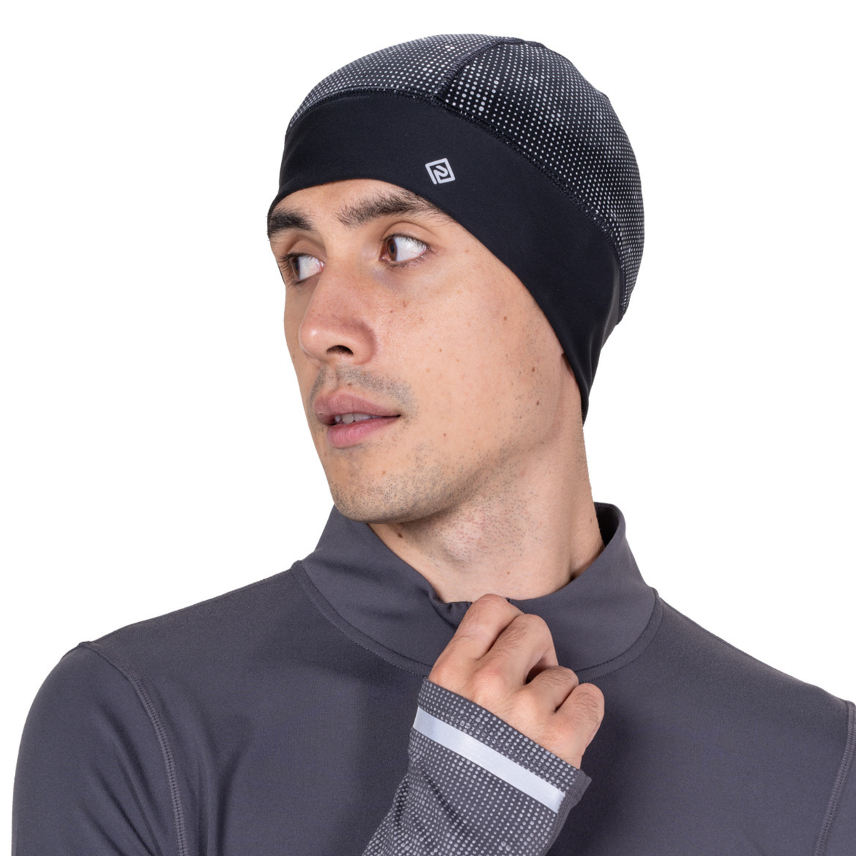 Ronhill Unisex Reflect Beanie Hat (Black/Reflect)