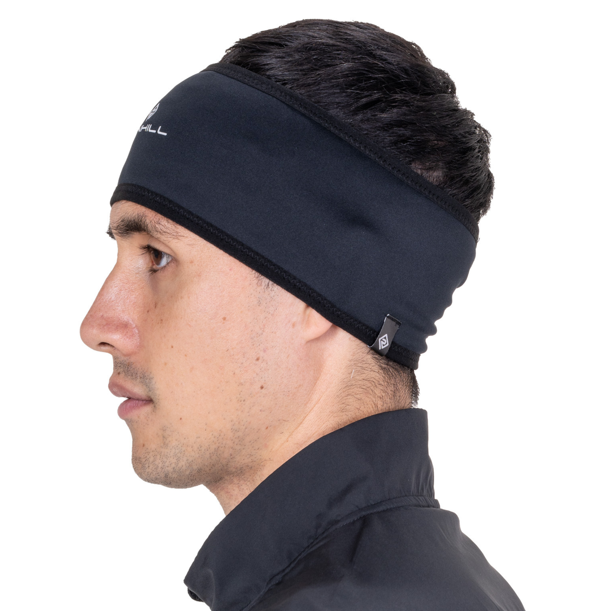 Ronhill Unisex Wind-Block Headband (All Black)