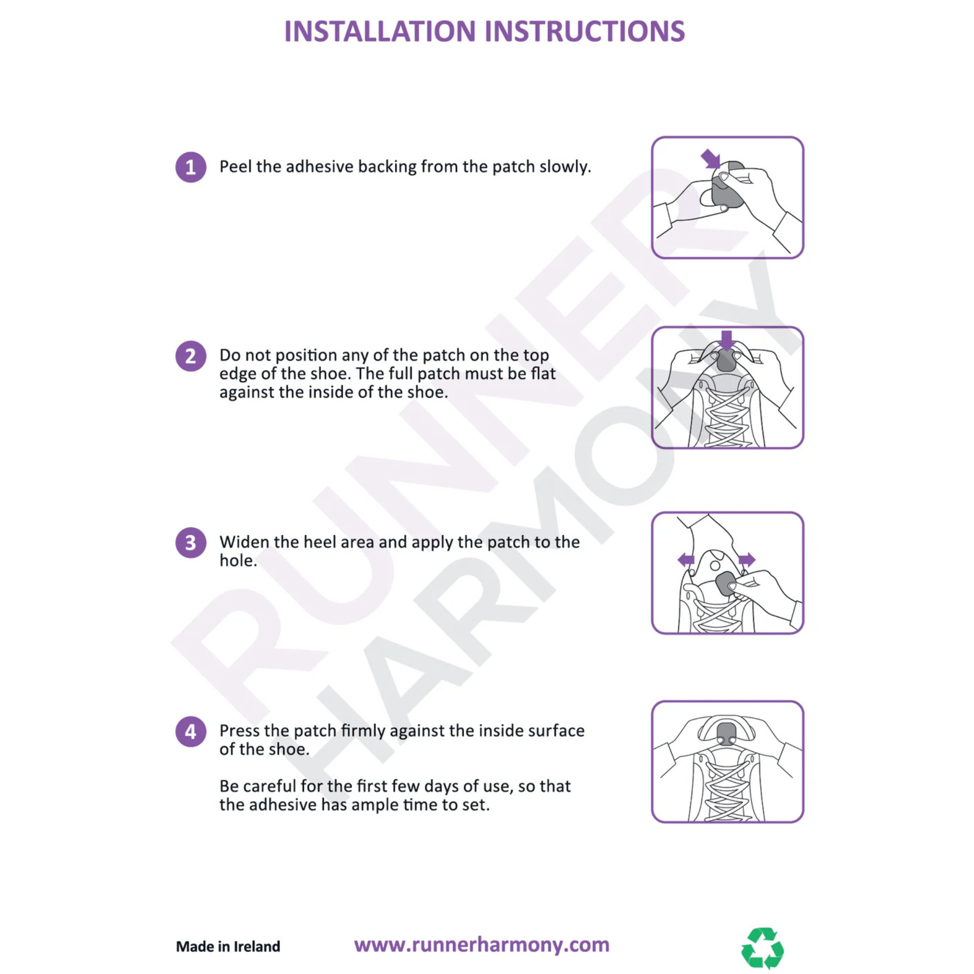 Runner Harmony Heel Repair Patches