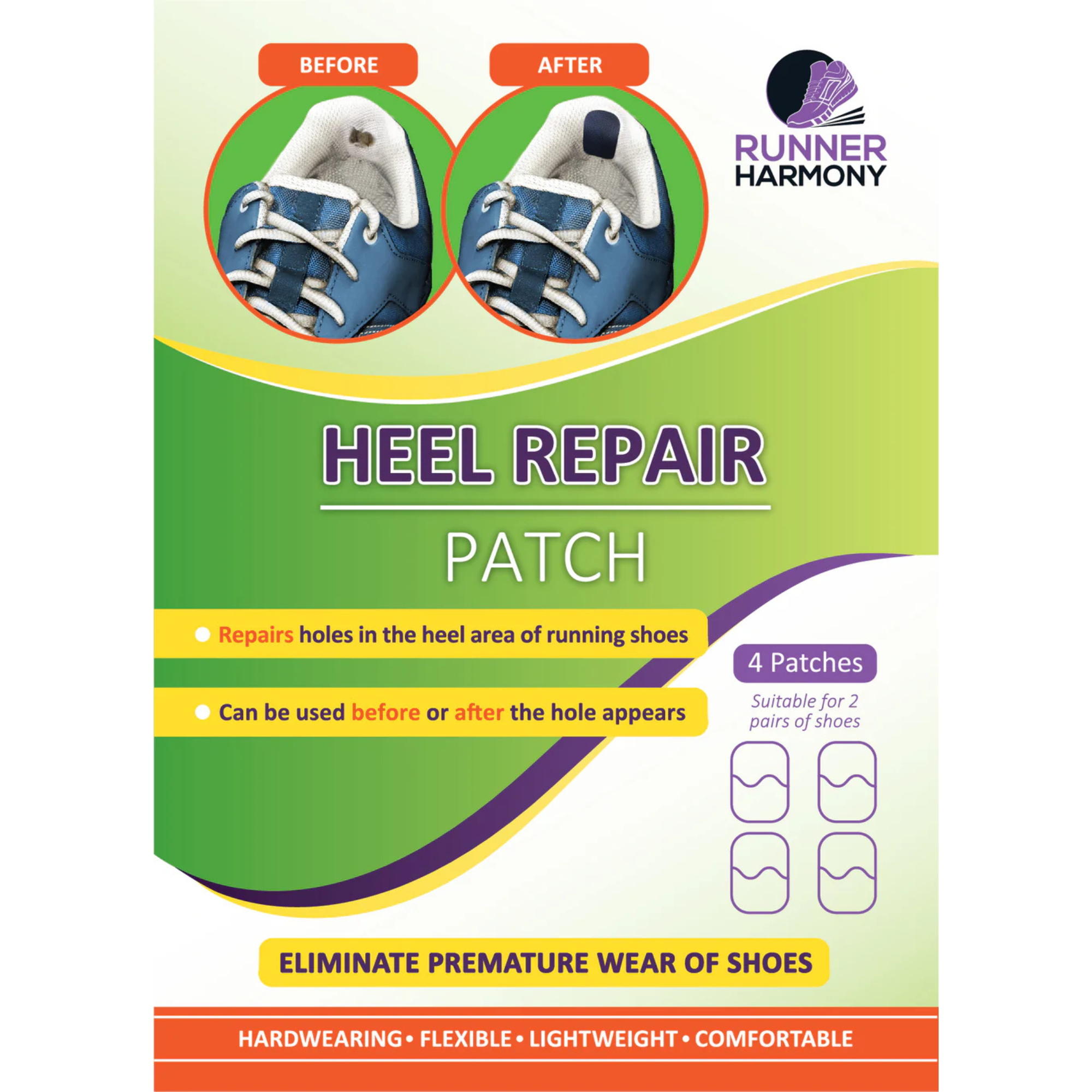 Runner Harmony Heel Repair Patches