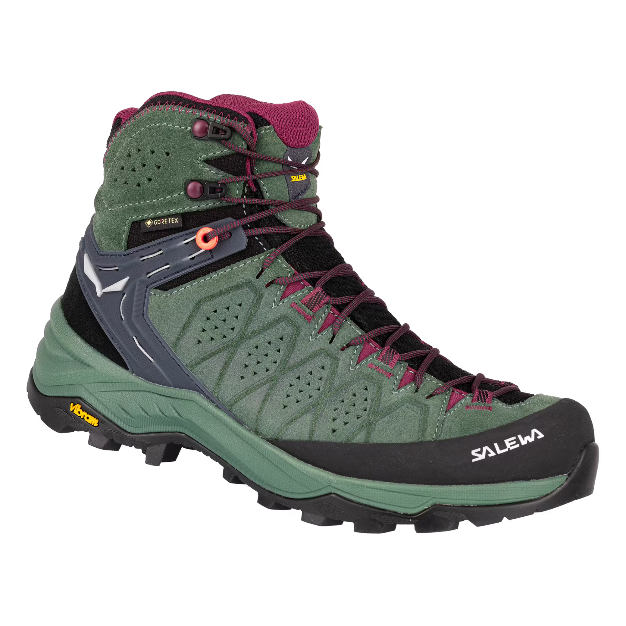 Salewa Women's Alp Trainer 2 Gore-Tex Mid Trail Boots (Duck Green/Rhododendon)
