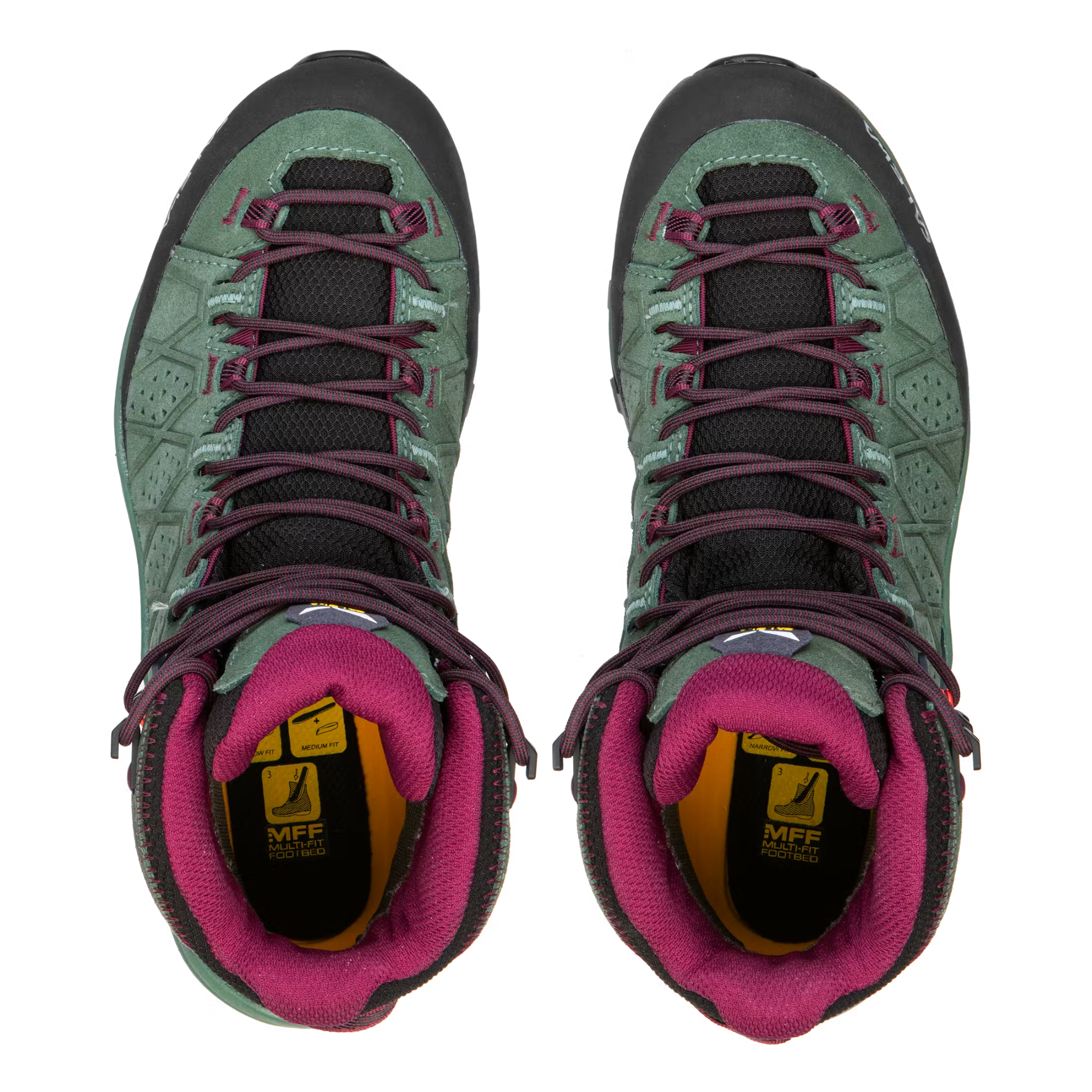 Salewa Women's Alp Trainer 2 Gore-Tex Mid Trail Boots (Duck Green/Rhododendon)