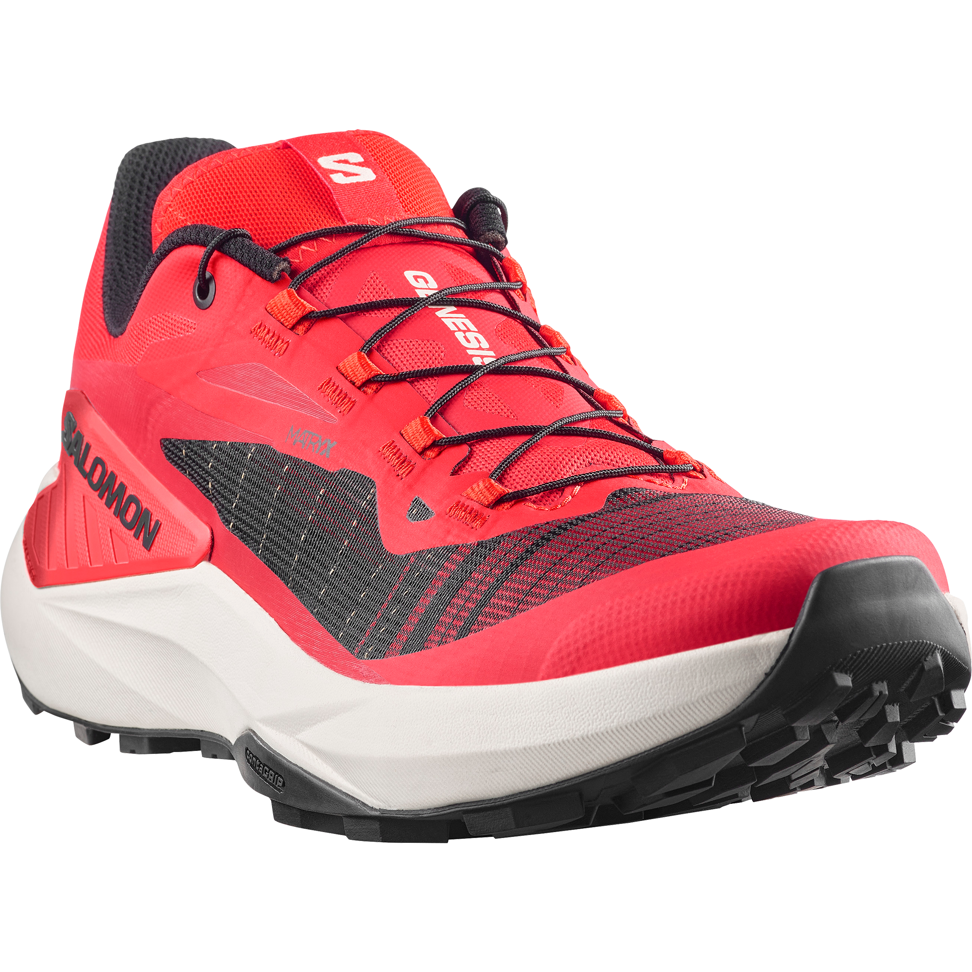 Salomon Men's Genesis Trail Running Shoes (Fiery Red/Lava Falls/Black)