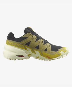 Salomon Men's Speedcross 6 Trail Running Shoes (Black/Cress Green/Transparent Yellow)