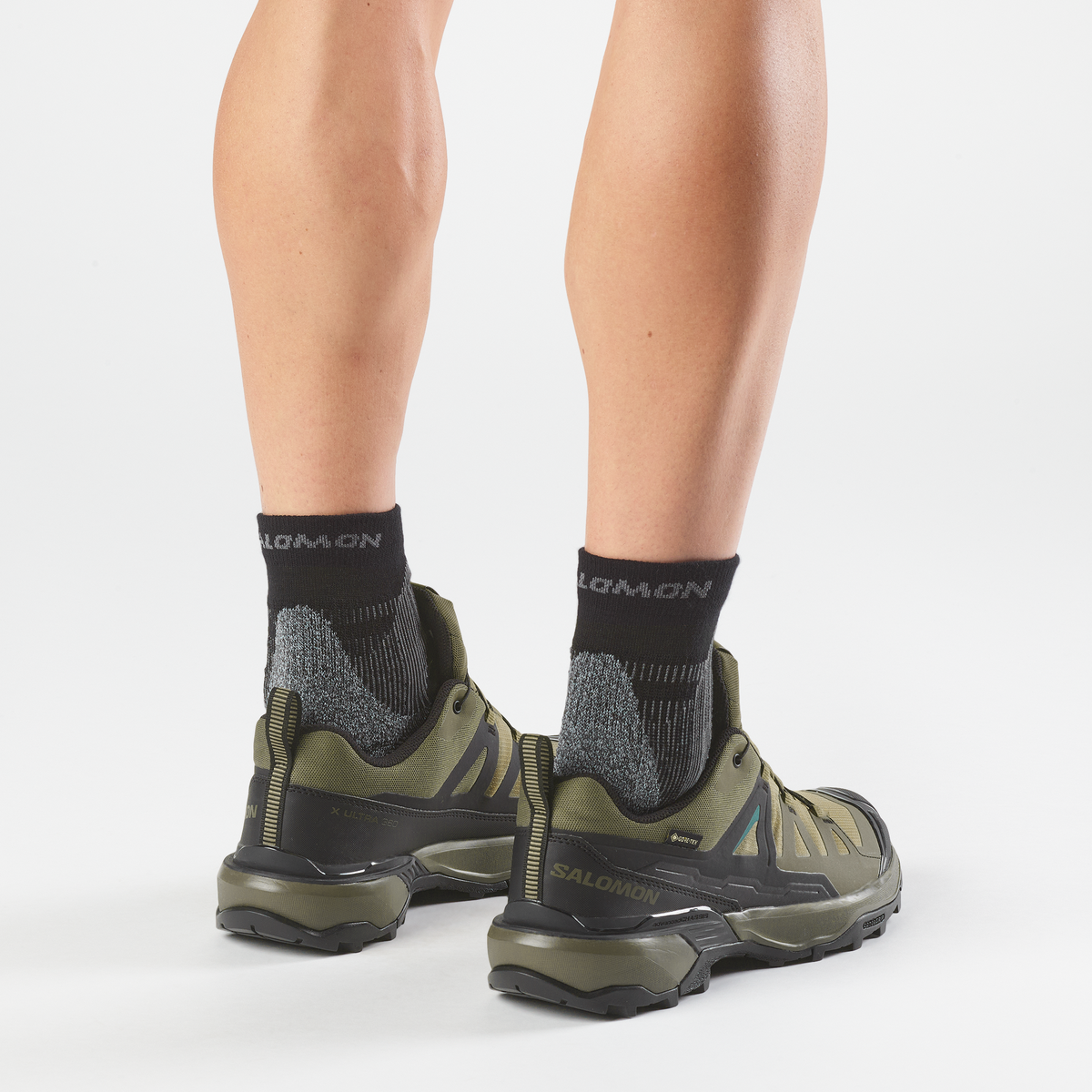 Salomon Men's X Ultra 360 Gore-Tex Trail Shoes (Olive Night/Black/Martini Olive)