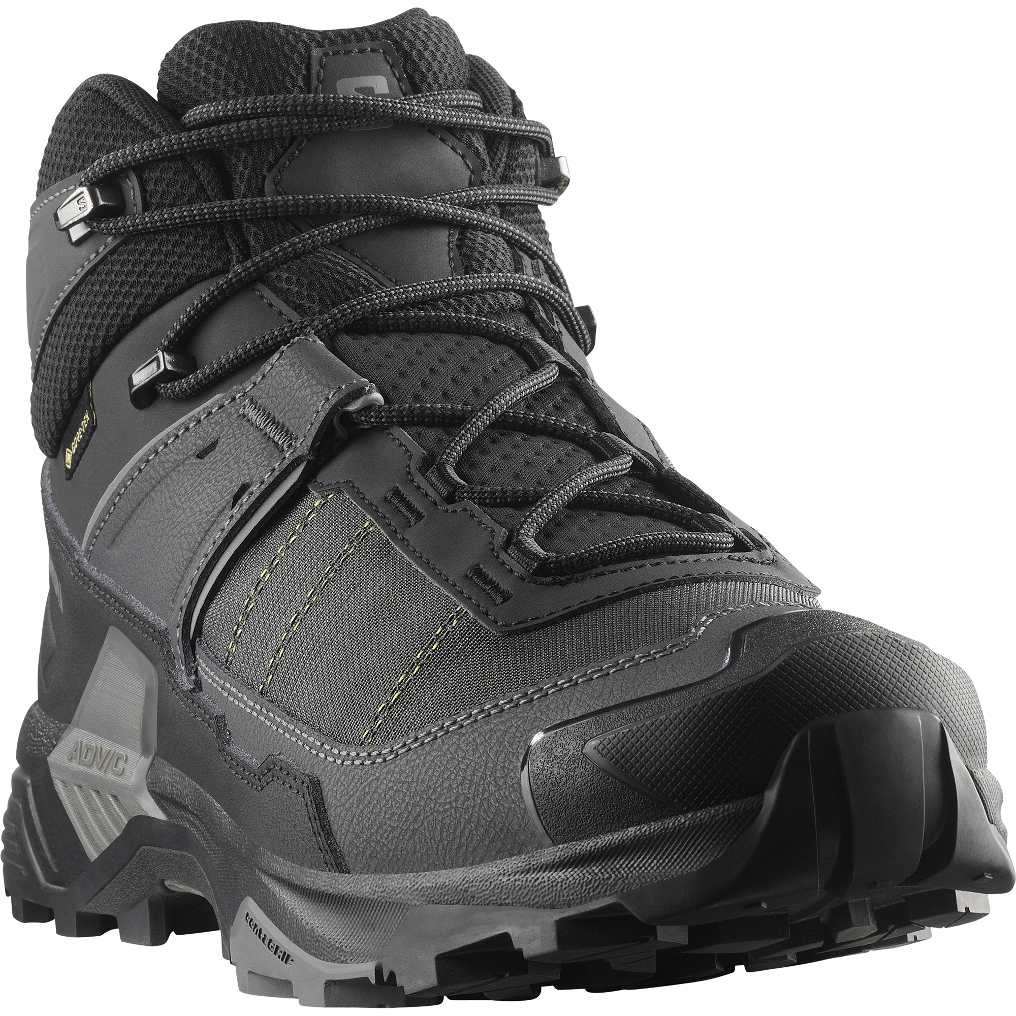 Salomon Men's X Ultra 5 Gore-Tex Wide Fit Mid Trail Boots (Black/Asphalt/Castlerock)